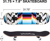 Patineta Completa para Principiantes 31 x 7.88, 7 Capas, Doble Kick