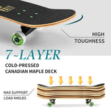 Patineta Completa 31''x8'', Madera de Arce, Doble Kick