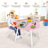 Mesa de actividades de madera con almacenamiento para niños