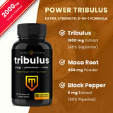 Suplemento Tribulus Terrestris de 2000 mg veganas 9 und