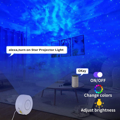 Proyector de Estrellas Smart Galaxy, Nebulosa y Olas, WiFi