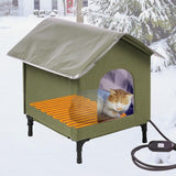Casa Térmica para Gatos, Insulada y Elevada, Invierno, Modelo X