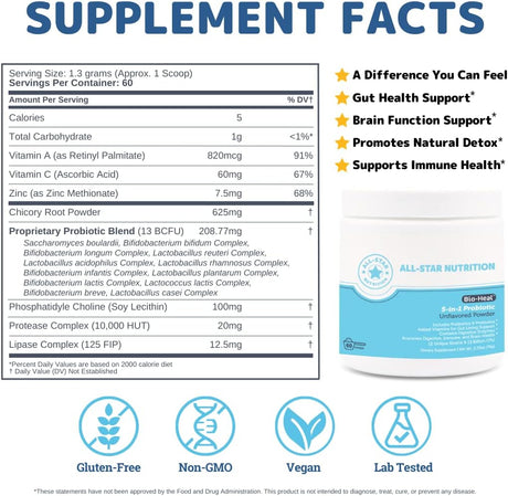 Suplemento Probiótico Bio-Heal® 5 en 1 para niños (polvo)