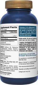 Natura's Wonder CoQ10 200mg Suplemento 120 Softgels