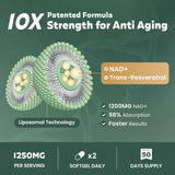 Suplemento Liposomal NAD+ 1200mg, Energía y Antienvejecimiento