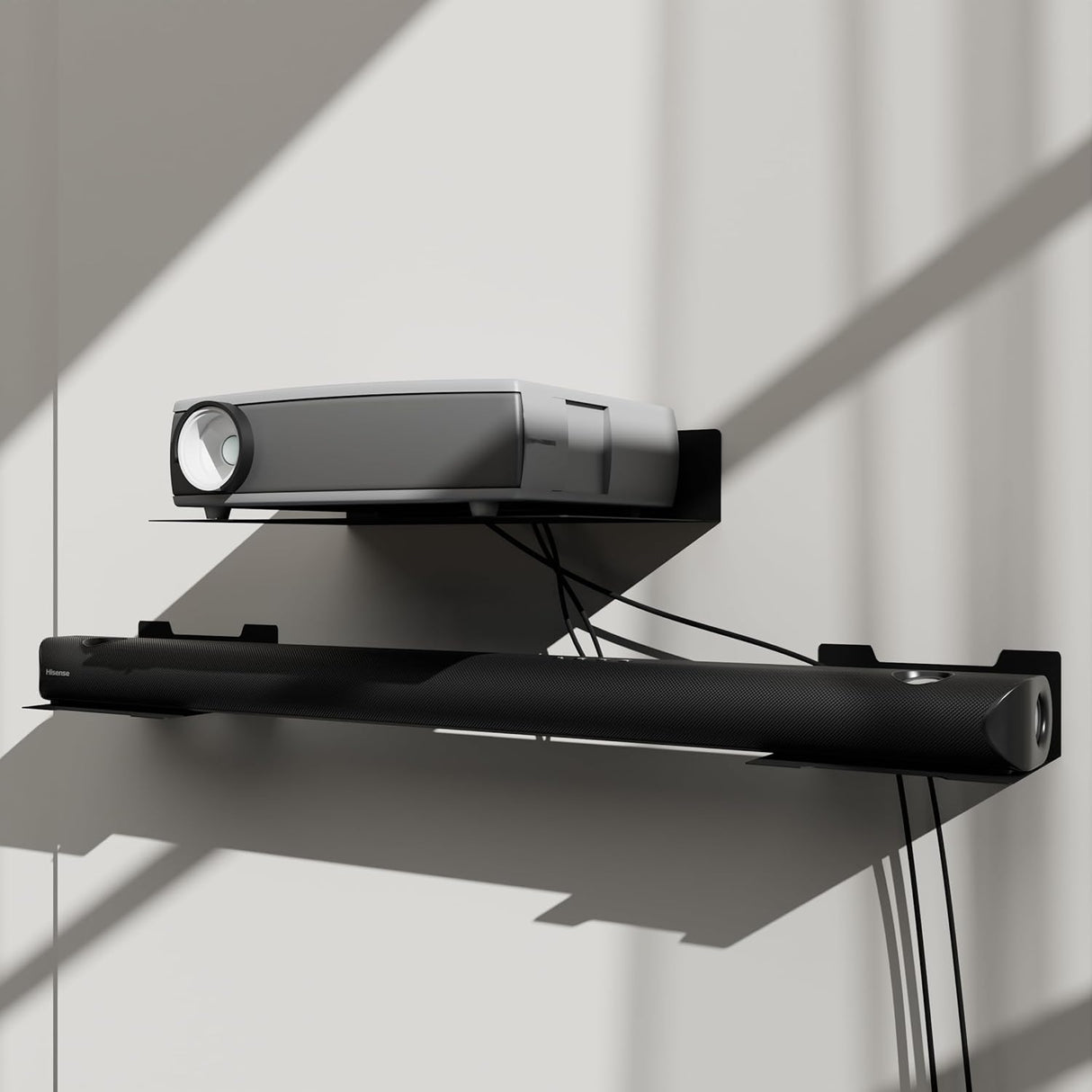 Estante Metálico Flotante, Soporte para Proyector, Modelo Mediano