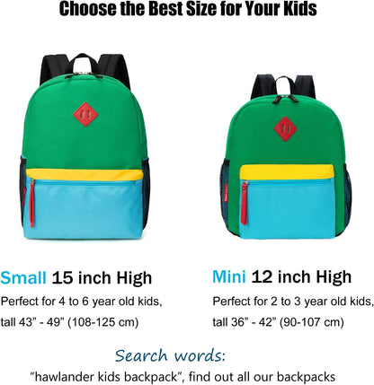 Morral o Mochila escolar para niños pequeños verde HawLander