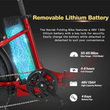 Bicicleta Eléctrica Plegable Fat Tire, 48V, Motor 1100W, M5