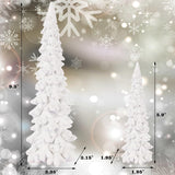 Juegoal Decoraciones de Mesa Árboles de Navidad Set de 2