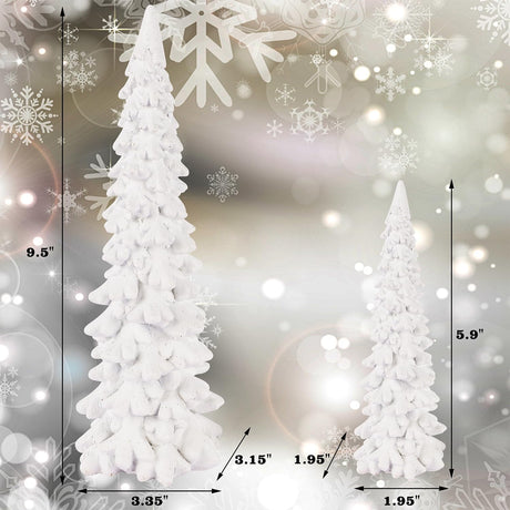 Juegoal Decoraciones de Mesa Árboles de Navidad Set de 2