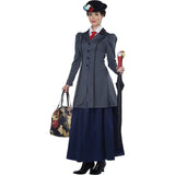 Disfraz de niñera inglesa para mujer gris talla XL