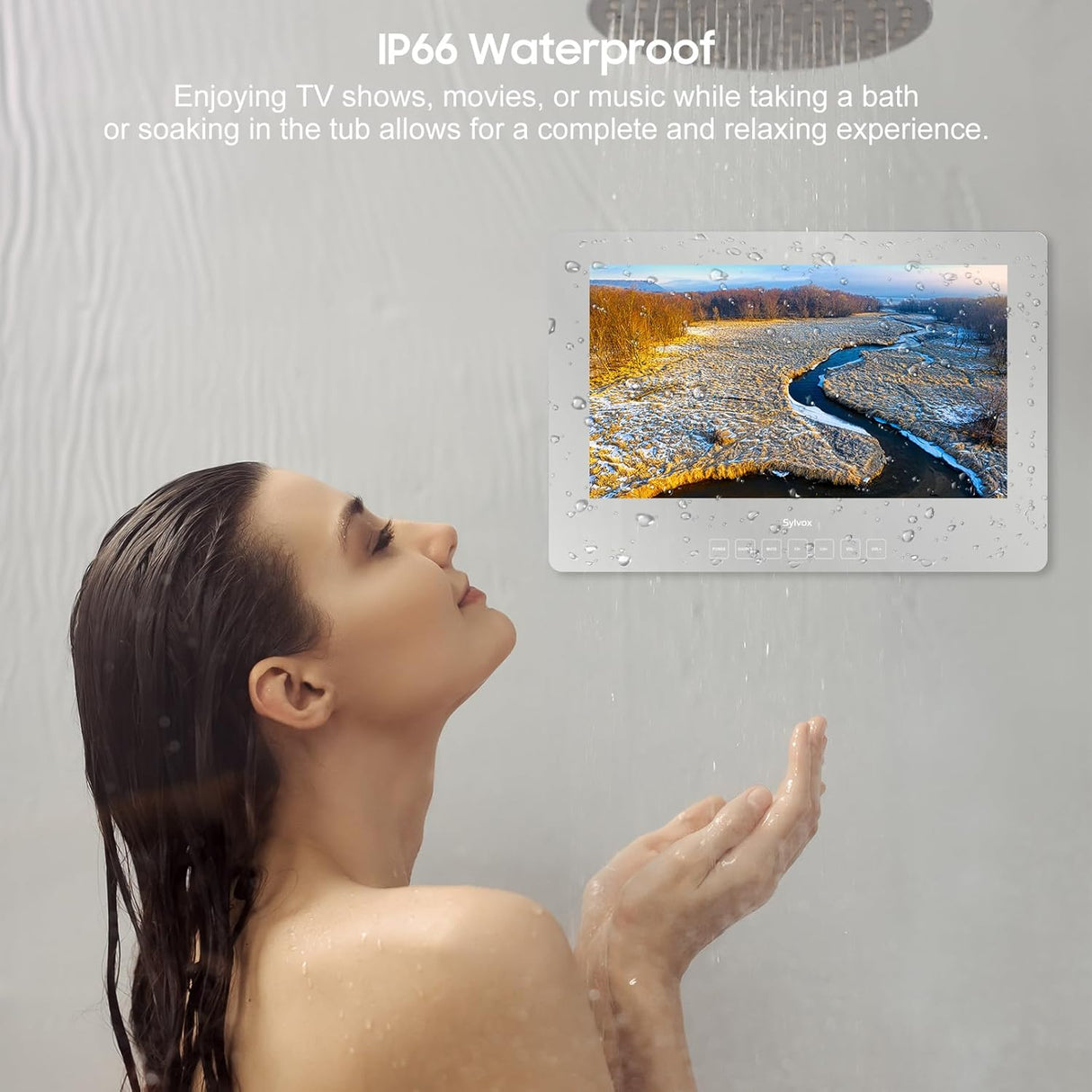 Televisor Espejo SYLVOX 24 Smart, 1080P, IP66, WiFi, Bluetooth