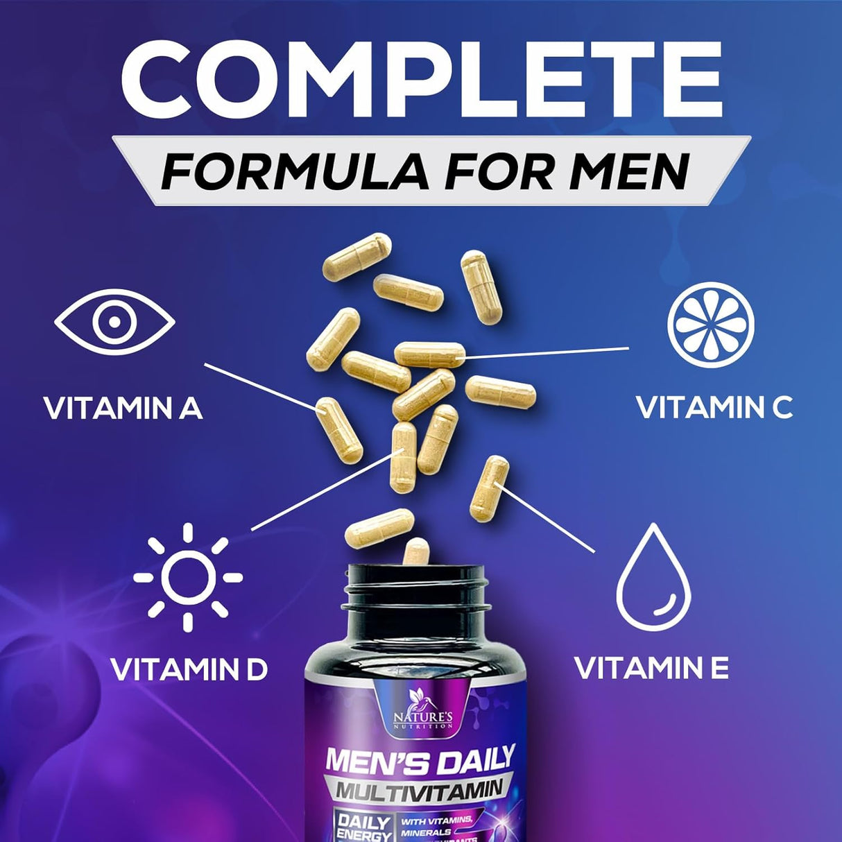 Multivitamínico Premium para Hombres - 60 Cápsulas Naturales