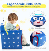 silla con reposabrazos para niños con patrón,Costzon, azul.