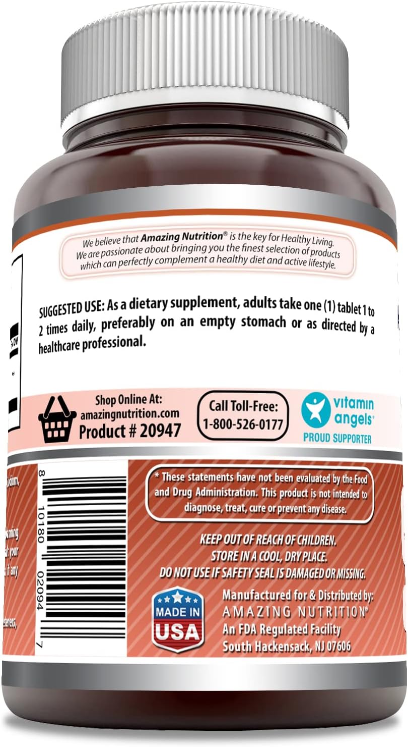 Suplemento L-Lisina 1000mg Amazing Formulas 180 Tabletas