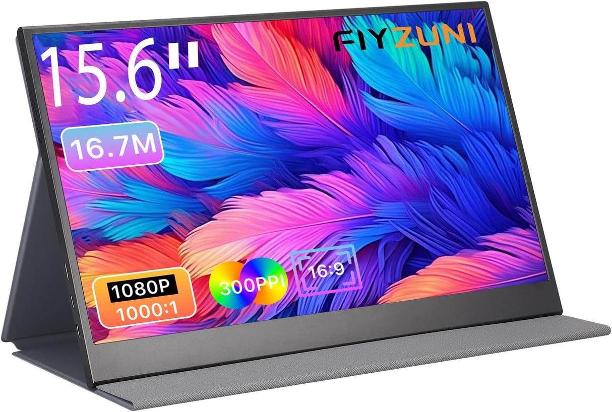 Monitor portátil 15.6 1080P USB-C HDMI, Ultra Fino, IPS