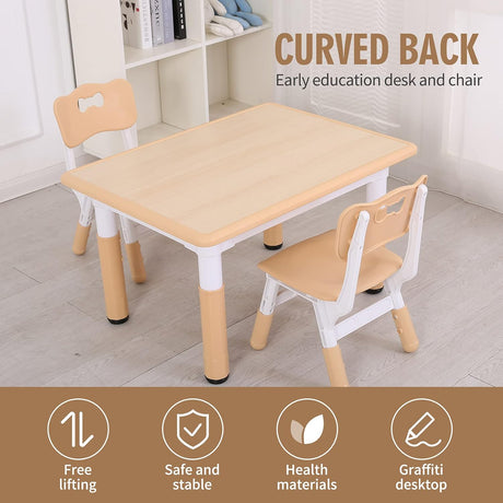 Juego de mesa y sillas de plástico para niños