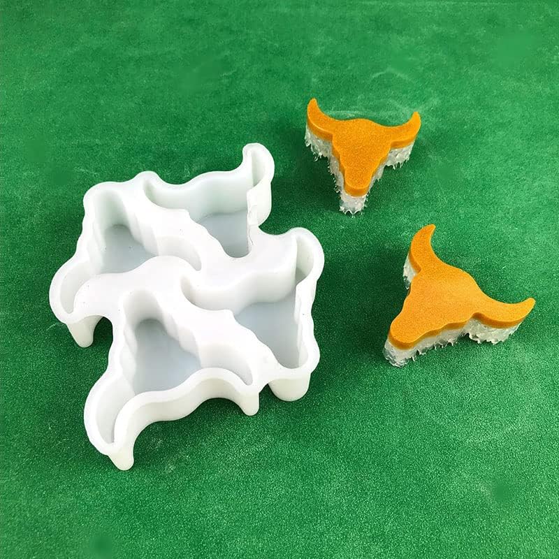 Molde de silicona para frescos de auto, 4 en 1, Bull Shape