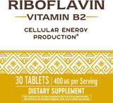 Suplemento Riboflavina enzimática terapia  30 un 400 mg