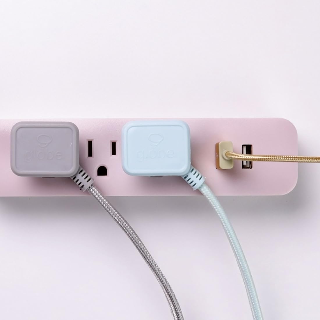 Tira de alimentación de 3 pies y 3 tomas 2 puertos USB
