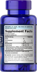 Comprimidos de Glucosamina, Condroitina y MSM Doble Fuerza