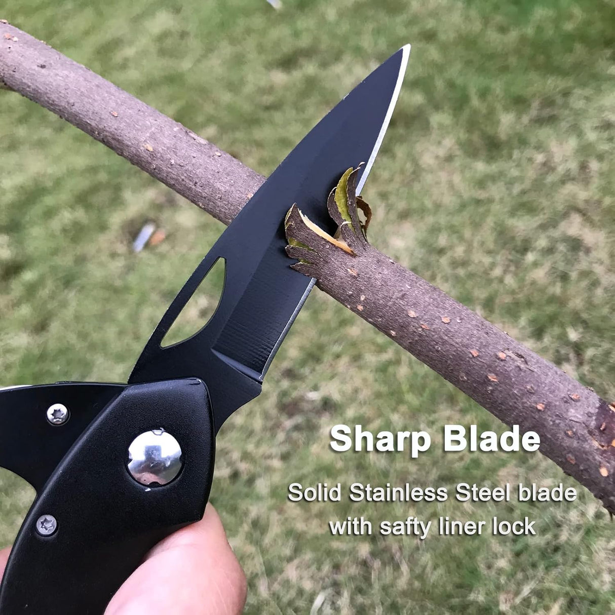 Mosquetón multiherramienta con cuchillo de bolsillo plegable