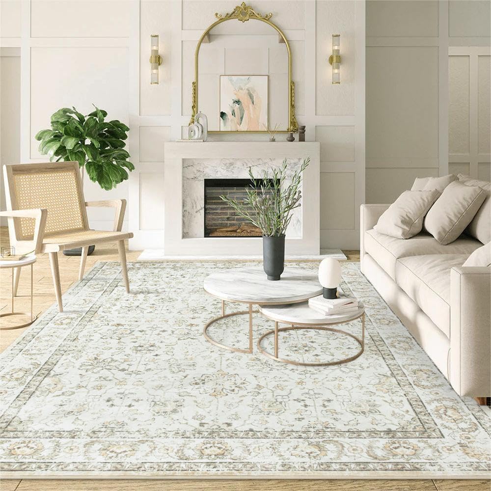 LIVEBOX Alfombra Lavable 6x9, Antideslizante, Baja Pila