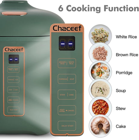 Mini Olla Arrocera CHACEEF 2 Tazas, Multifuncional 1.2L