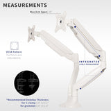 Soporte Doble para Monitores VIVO, hasta 40 y 32.5 lbs, STAND-V202QW