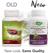 Nature&#39;s Way Resveratrol-Forte, protege de los radicales libres*, 60 cápsulas blandas