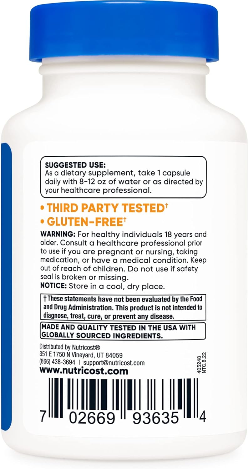 Extracto de Raíz de Ashwagandha 600mg Nutricost 60 Veggie Caps