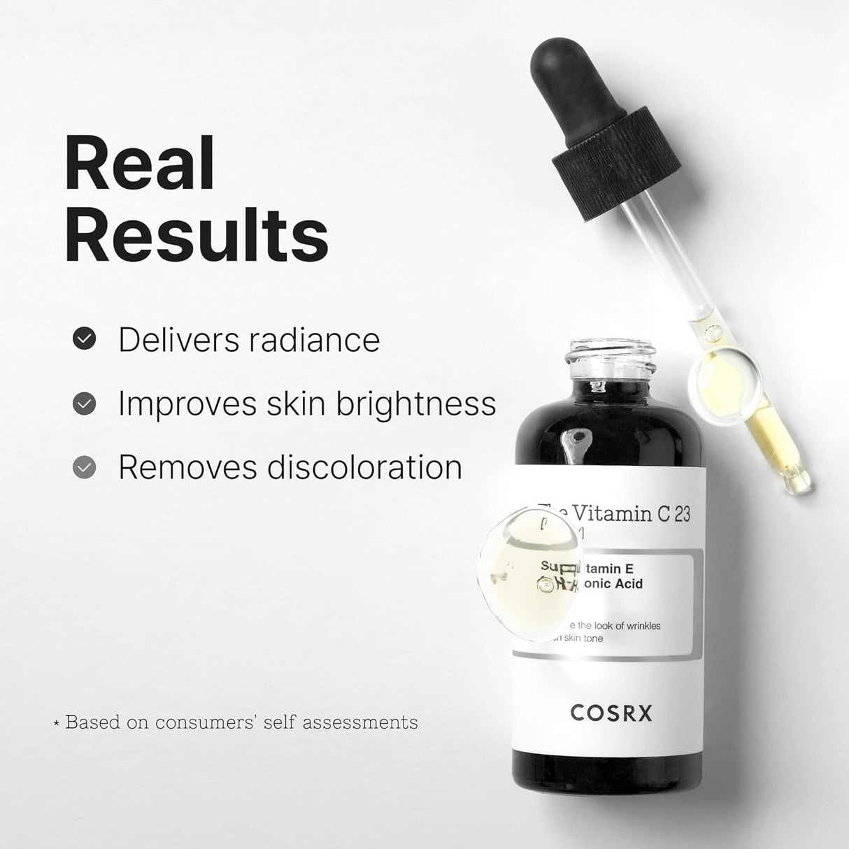 Sérum Facial de Vitamina C y E con Ácido Hialurónico, Antiedad