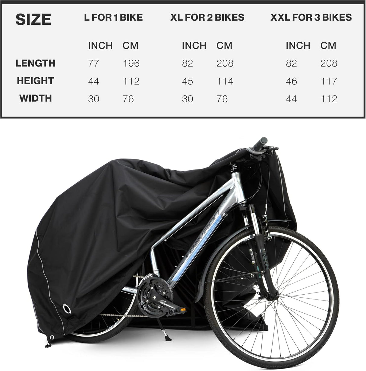 Funda Impermeable para Bicicletas, Alta Resistencia, 210D