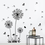 Pegatinas de Pared Dandelion de Supzone con Flores y Mariposas