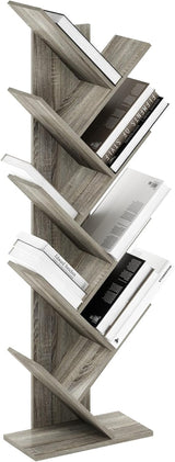 Estantería estilo árbol, 9 niveles, madera de roble francés