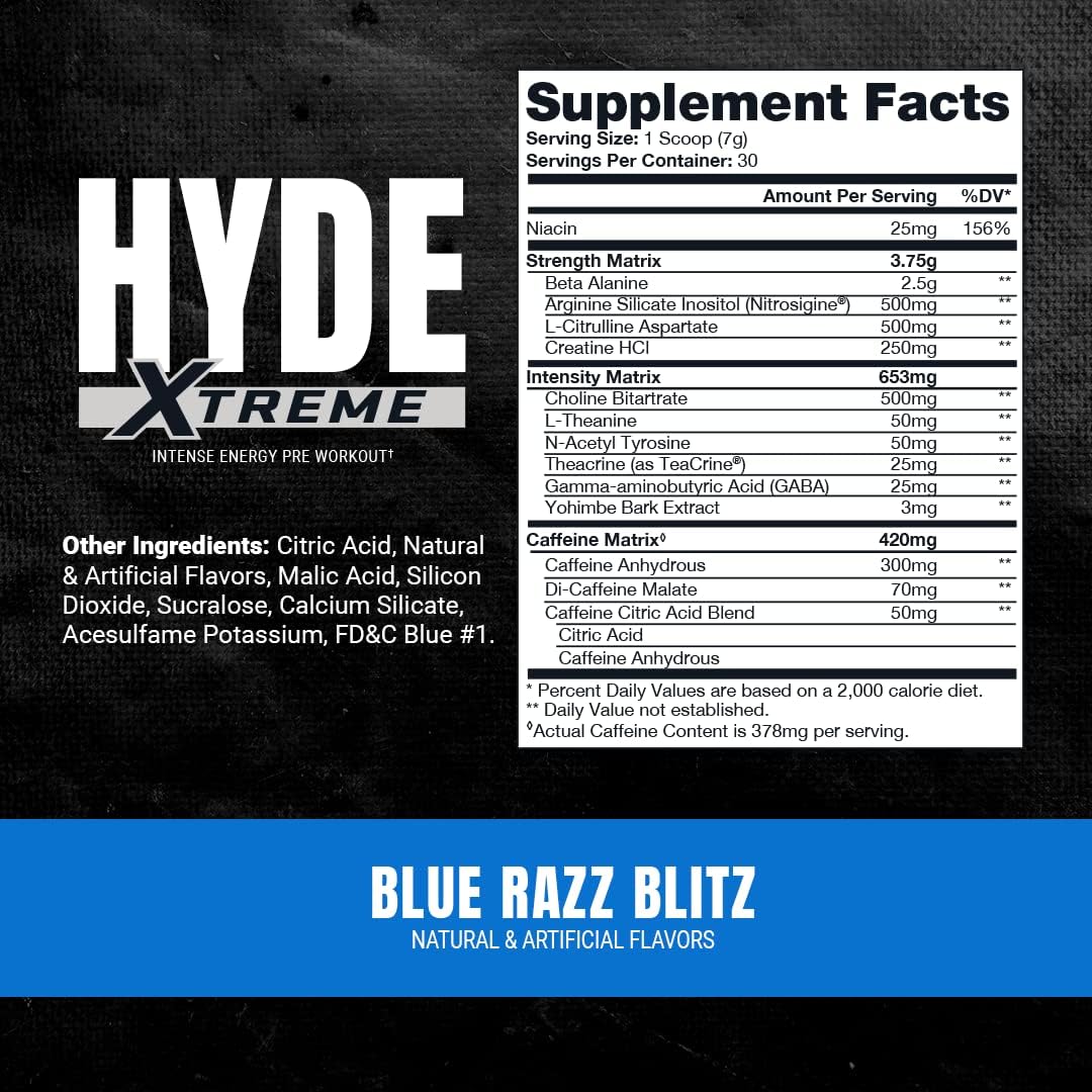 Suplemento Hyde NitroX  Polvo de preentrenamiento  Creatina
