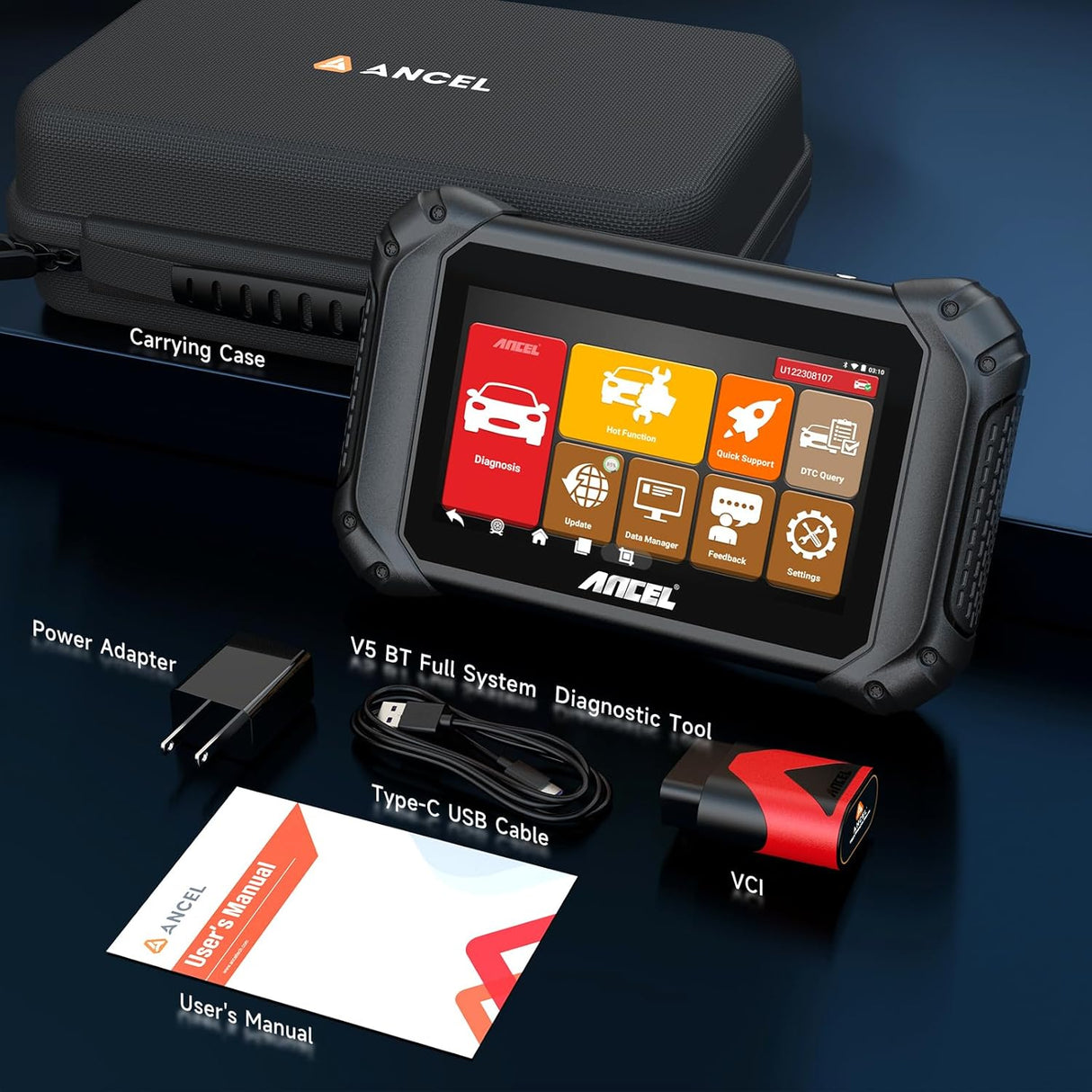 Escáner bidireccional de 7 pulgadas OBD2 ‎AL-V5BT ANCEL