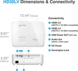 Proyector Optoma HD30LV 1080p 4500 lúmenes HDR para juegos