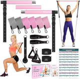 Kit de Bar Pilates con Bandas de Resistencia - Multifuncional
