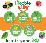 Vitamin C Gummies Kids | Lifeable | 250mg, Vegan, GMO-Free, Chewable | 90u