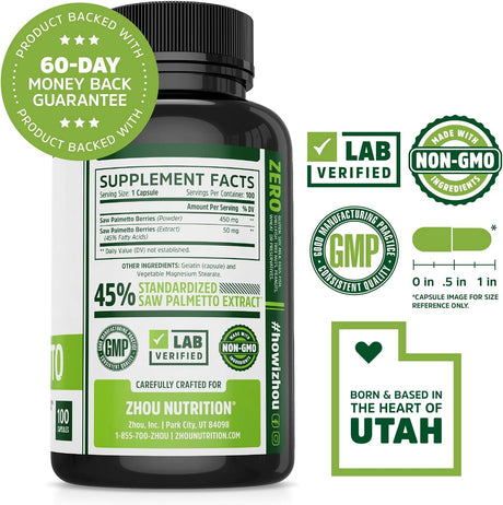 Suplemento Saw Palmetto   para la salud próstata extracto