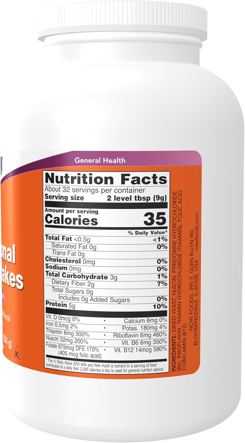 Suplementos Now copos de levadura nutricionales 284 g