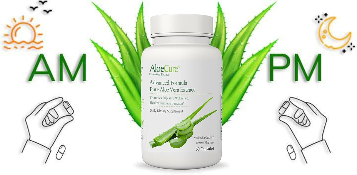 Suplementos Alimenticios de aloe vera 3 botellas 60 cápsulas