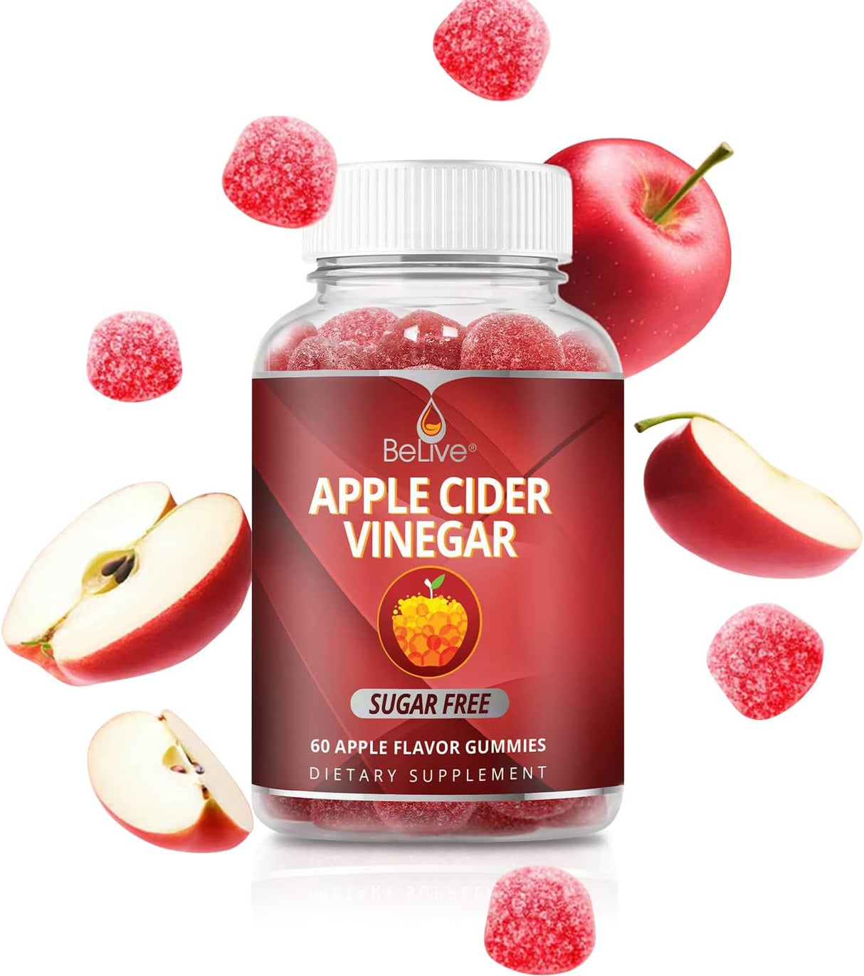 Suplementos de vinagre de sidra de manzana sin azúcar BeLive