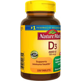 Suplementos  Vitamina D3 220 tabletas 2000 UI (50 mcg)