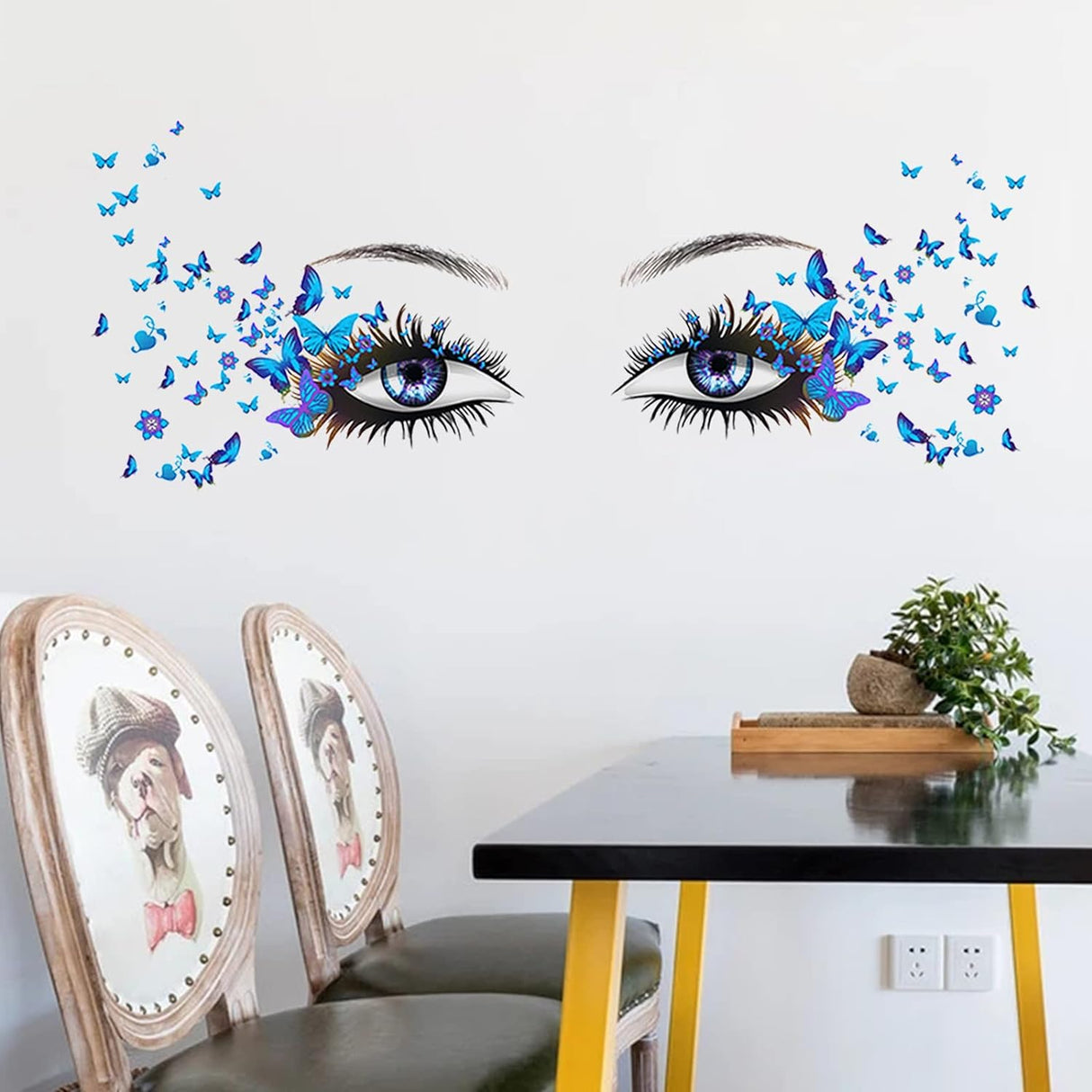 Stickers Pared X-xdaonl, Vinilo Mate, Decoración Mariposa