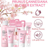 Kit Cuidado Piel Sakura Mujeres: Limpiador, Sérum, Crema