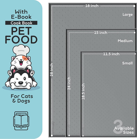 Mats para Mascotas - Silicona, Impermeable, Bordes Elevados