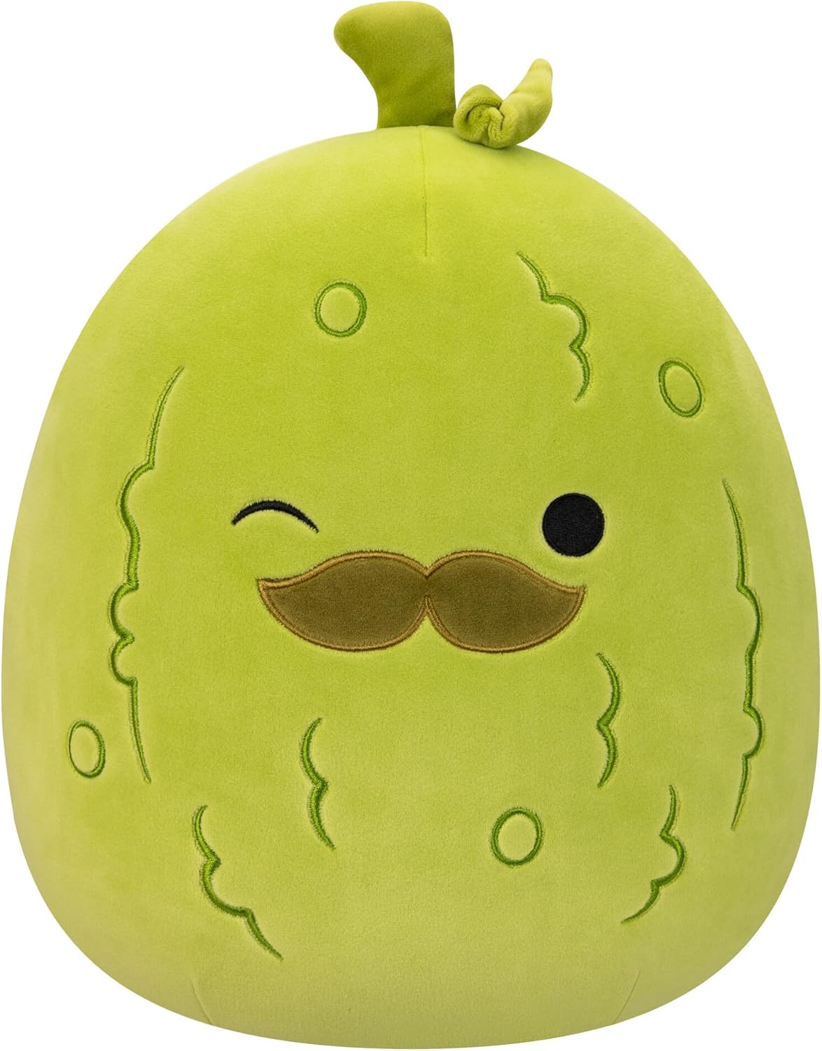 Squishmallows 12 Charles Pepinillo con Bigote - Plush Ultrasoft