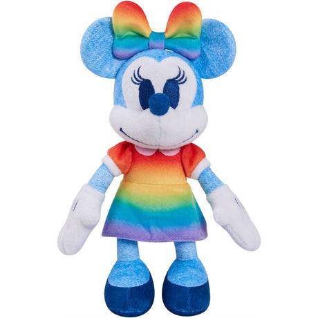 Peluche pequeño de Minnie Mouse con diseño de arcoiris